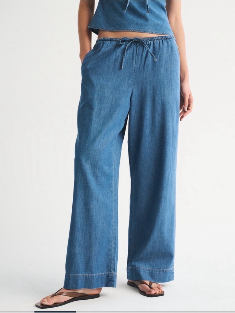 NWT Abercrombie & Fitch Wide Leg Linen Blend